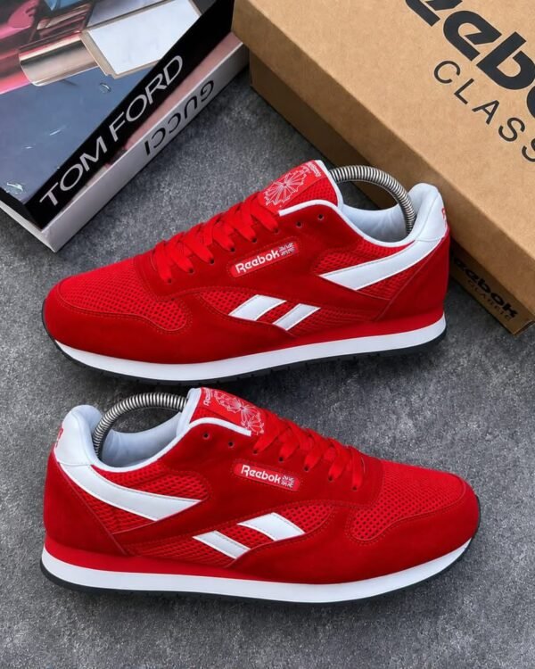Mens Red Reebok Classic Sneakers
