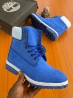 Mens Royal Blue Timberland Boots Padded White Collar