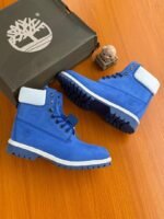 Mens Royal Blue Timberland Boots Padded White Collar