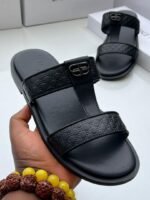 Mens White Designer Style Slide Sandals