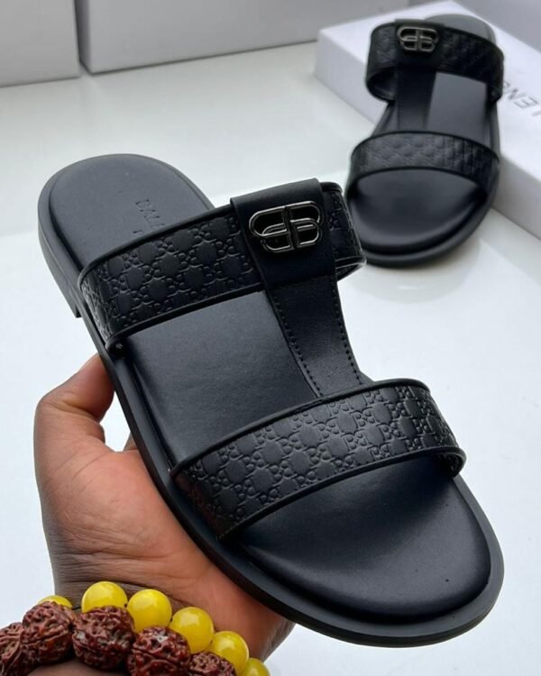 Mens White Designer Style Slide Sandals