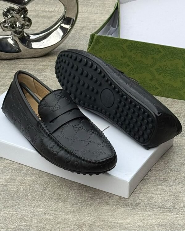 Guccissima Signature Leather Driving Moccasins Mens Luxury Loafers