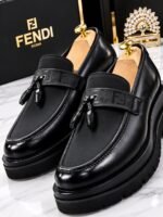 Mens Black Fendi Chunky Loafers
