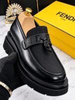 Mens Black Fendi Chunky Loafers