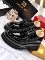 Mens Black Givenchy Patent Leather Derby Shoes