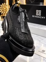 Mens Black Givenchy Textured High Sole Shoes