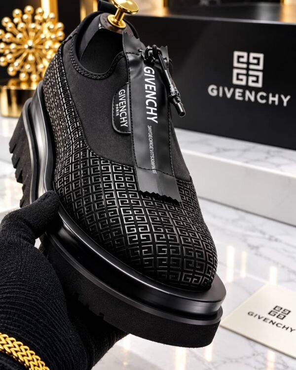 Mens Black Givenchy Textured High Sole Shoes