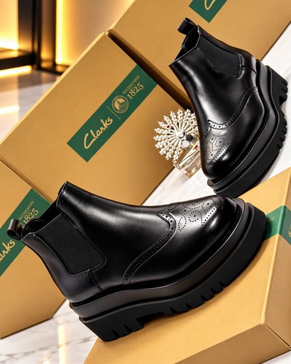 Mens Black Leather Chelsea Boots