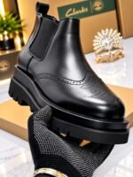 Mens Black Leather Chelsea Boots