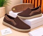 Mens Black Slip On Sneaker Loafers