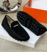 Mens Blue Suede Driving Loafers
