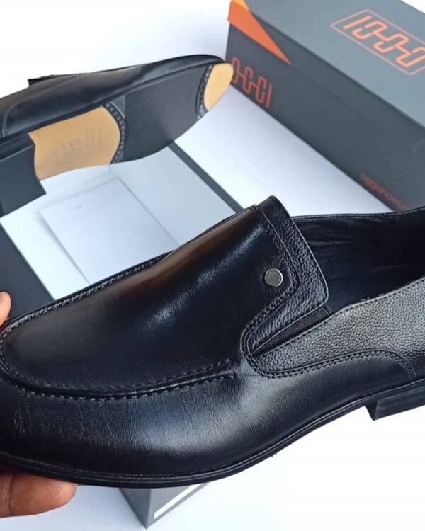 Mens Brown Corporate Leather Slip On Shoes