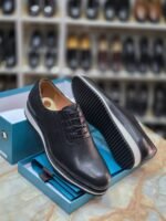 Mens Brown Leather Oxford Lace Up Shoes