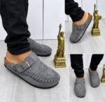 Mens Brown Suede Clogs