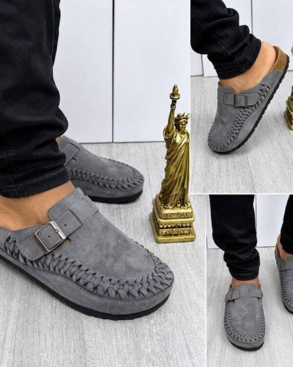 Mens Brown Suede Clogs