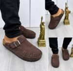 Mens Brown Suede Clogs