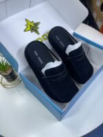 Mens Brown Suede FDCP Mule Loafers