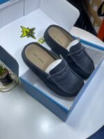 Mens Brown Suede FDCP Mule Loafers