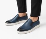 Mens Coffee Brown Cesare Paciotti Style Slip On Sneakers - Image 3