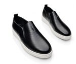 Mens Coffee Brown Cesare Paciotti Style Slip On Sneakers