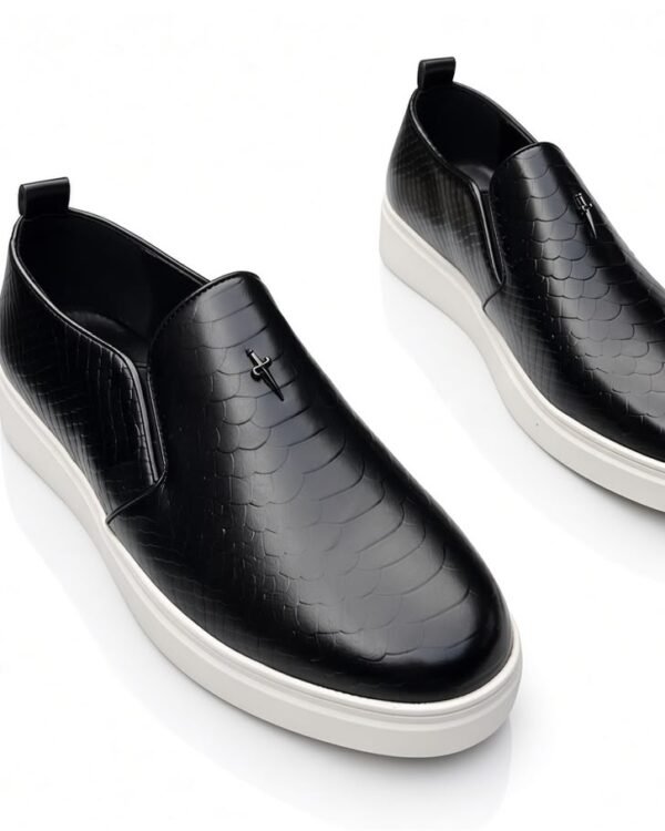 Mens Coffee Brown Cesare Paciotti Style Slip On Sneakers