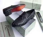 Mens Green Leather Dress Shoes