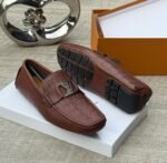 Monte Carlo Style Black Alligator Embossed Leather