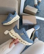 On Cloudsurfer Max Dust Ivory Blue Running Sneakers - Image 2