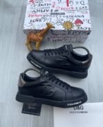 Portofino Black Calfskin Low Top SneakersPortofino Black Calfskin Low Top Sneakers