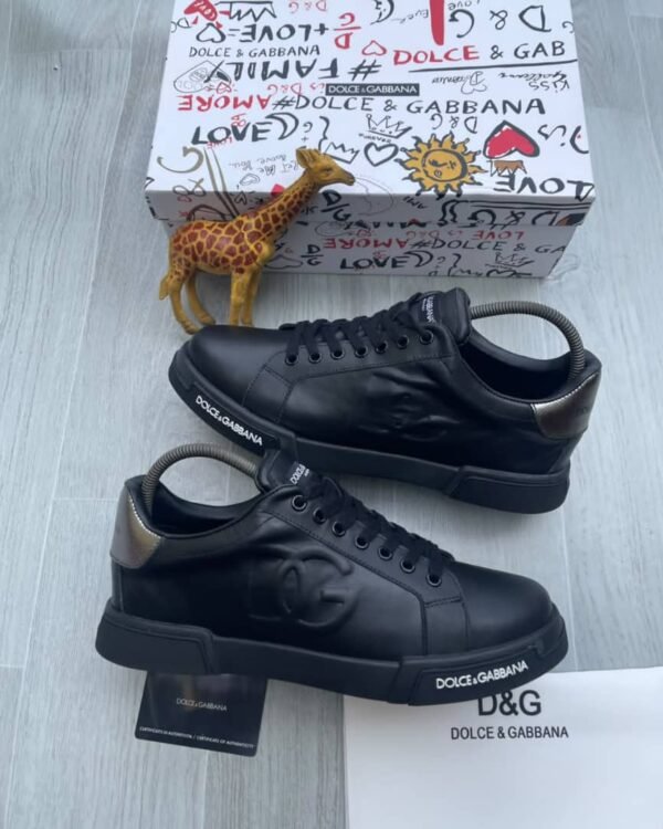 Portofino Black Calfskin Low Top SneakersPortofino Black Calfskin Low Top Sneakers
