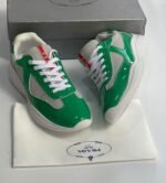 Silver Metallic Leather Sneakers - Image 3