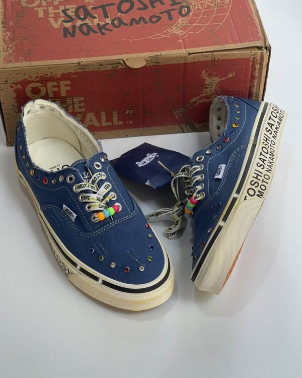 Vans Premium Authentic La Habana Red Navy Sequin Sneakers
