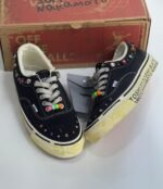 Vans Premium Authentic La Habana Red Navy Sequin Sneakers - Image 3